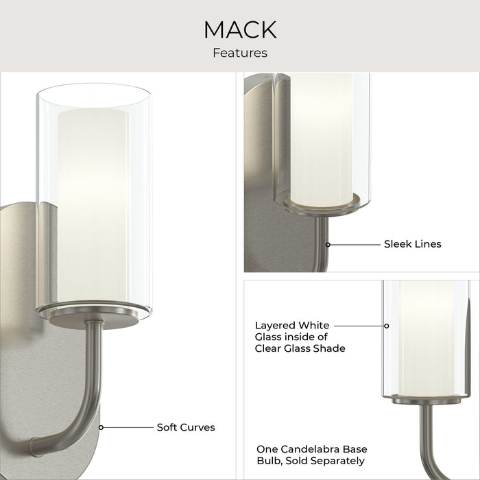 Myhouse Lighting Progress Lighting - P710158-009 - One Light Wall Sconce - Mack - Brushed Nickel