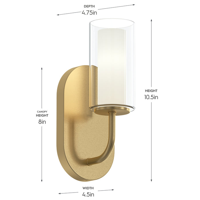 Myhouse Lighting Progress Lighting - P710158-191 - One Light Wall Sconce - Mack - Brushed Gold