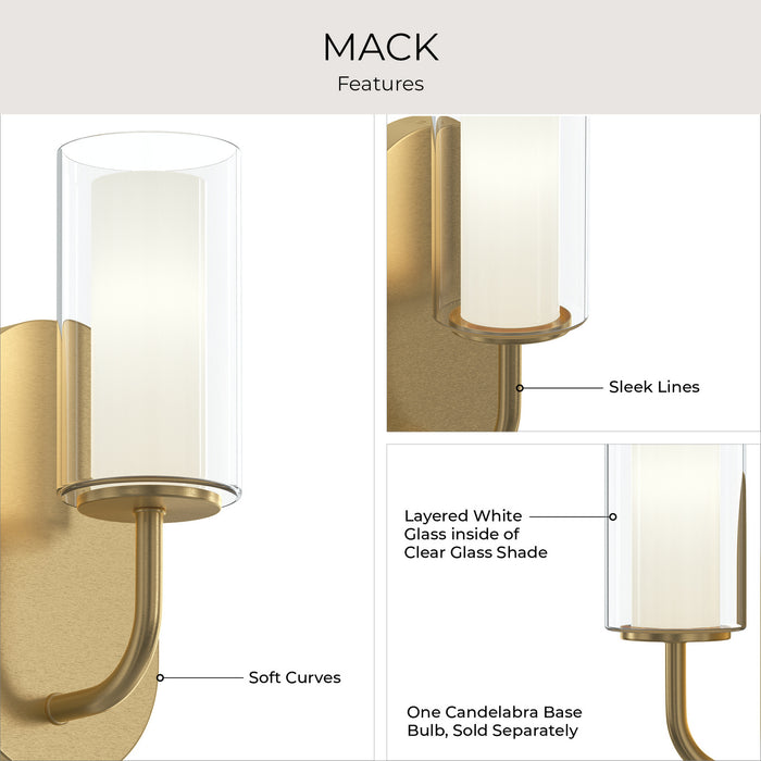 Myhouse Lighting Progress Lighting - P710158-191 - One Light Wall Sconce - Mack - Brushed Gold