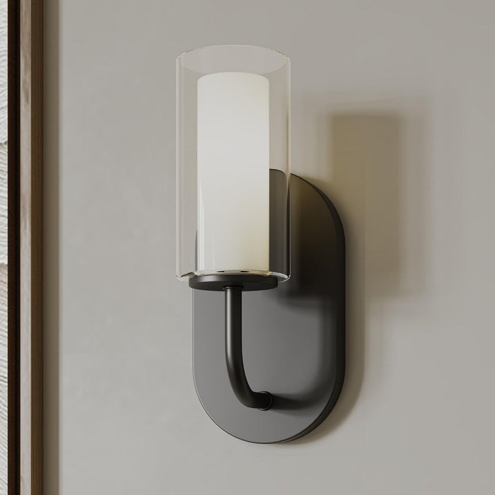 Myhouse Lighting Progress Lighting - P710158-31M - One Light Wall Sconce - Mack - Matte Black