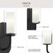 Myhouse Lighting Progress Lighting - P710158-31M - One Light Wall Sconce - Mack - Matte Black