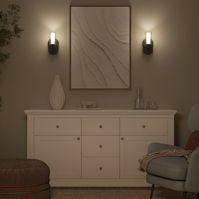 Myhouse Lighting Progress Lighting - P710158-31M - One Light Wall Sconce - Mack - Matte Black