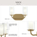 Myhouse Lighting Progress Lighting - P300575-191 - Two Light Bath Vanity - Mack - Brushed Gold