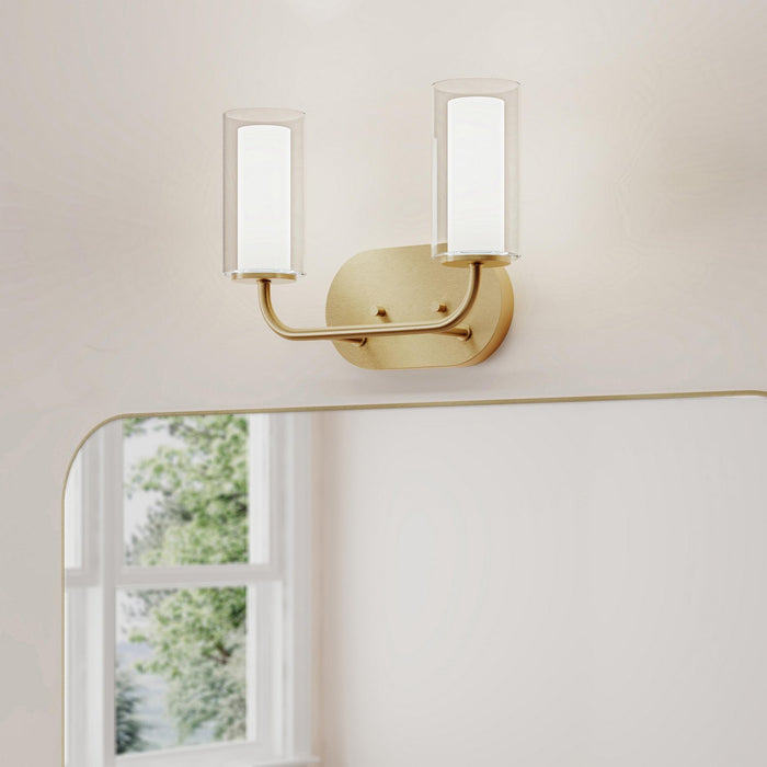 Myhouse Lighting Progress Lighting - P300575-191 - Two Light Bath Vanity - Mack - Brushed Gold