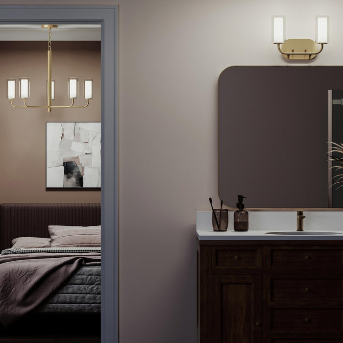 Myhouse Lighting Progress Lighting - P300575-191 - Two Light Bath Vanity - Mack - Brushed Gold