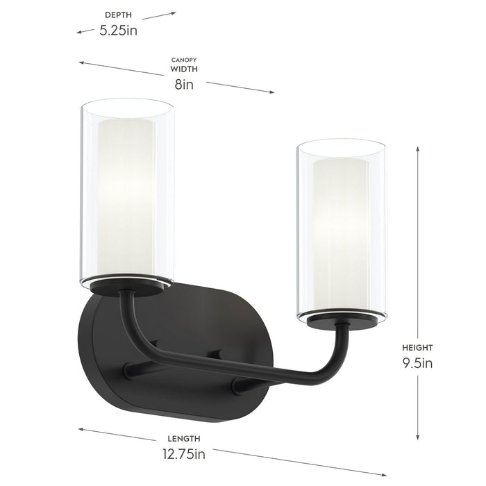Myhouse Lighting Progress Lighting - P300575-31M - Two Light Bath Vanity - Mack - Matte Black