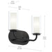 Myhouse Lighting Progress Lighting - P300575-31M - Two Light Bath Vanity - Mack - Matte Black