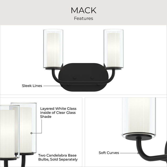 Myhouse Lighting Progress Lighting - P300575-31M - Two Light Bath Vanity - Mack - Matte Black