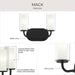Myhouse Lighting Progress Lighting - P300575-31M - Two Light Bath Vanity - Mack - Matte Black
