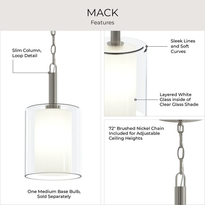 Myhouse Lighting Progress Lighting - P500515-009 - One Light Pendant - Mack - Brushed Nickel