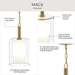 Myhouse Lighting Progress Lighting - P500515-191 - One Light Pendant - Mack - Brushed Gold