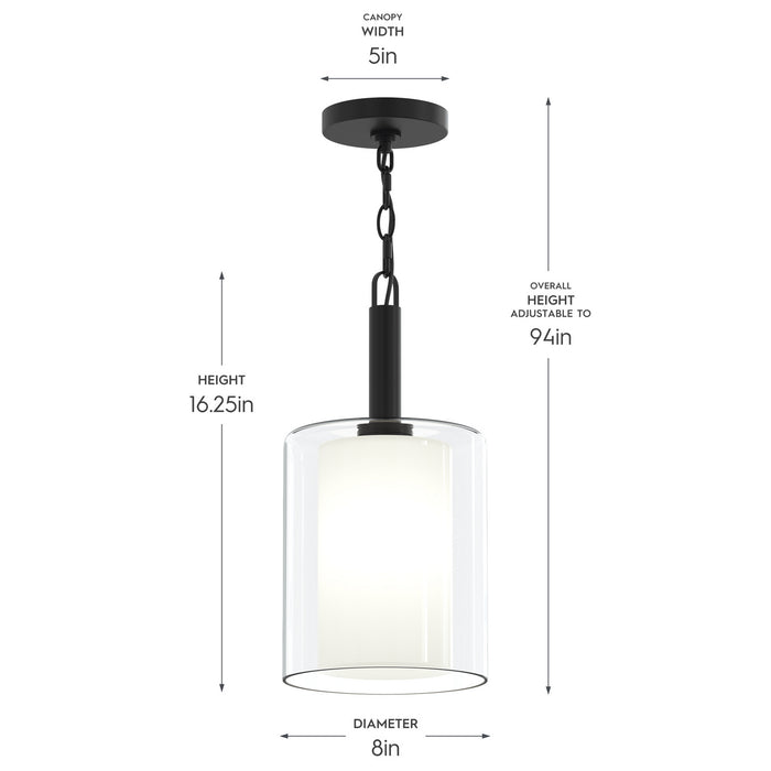 Myhouse Lighting Progress Lighting - P500515-31M - One Light Pendant - Mack - Matte Black