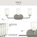 Myhouse Lighting Progress Lighting - P300576-009 - Three Light Bath Vanity - Mack - Brushed Nickel