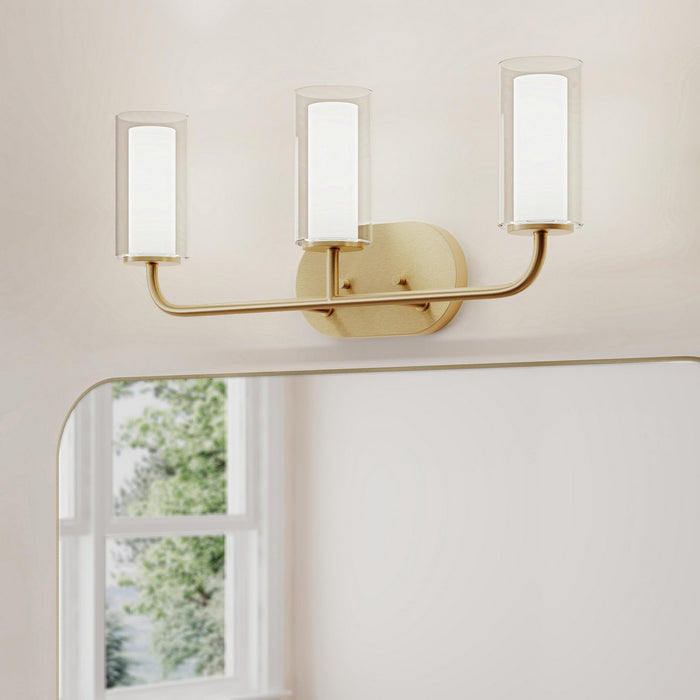 Myhouse Lighting Progress Lighting - P300576-191 - Three Light Bath Vanity - Mack - Brushed Gold