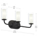 Myhouse Lighting Progress Lighting - P300576-31M - Three Light Bath Vanity - Mack - Matte Black