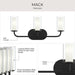 Myhouse Lighting Progress Lighting - P300576-31M - Three Light Bath Vanity - Mack - Matte Black