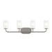 Myhouse Lighting Progress Lighting - P300577-009 - Four Light Bath Vanity - Mack - Brushed Nickel