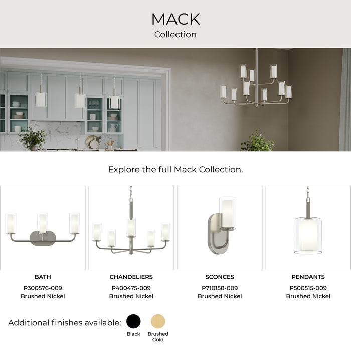 Myhouse Lighting Progress Lighting - P300577-009 - Four Light Bath Vanity - Mack - Brushed Nickel