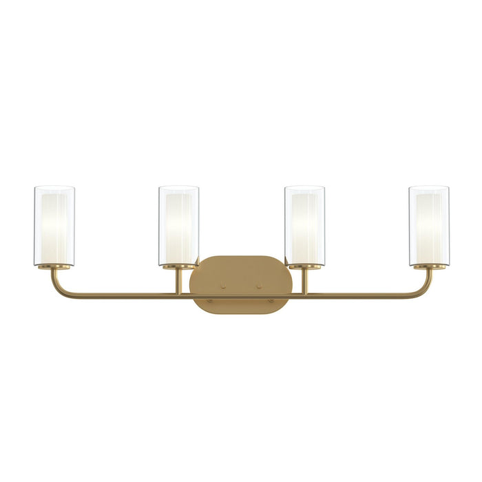 Myhouse Lighting Progress Lighting - P300577-191 - Four Light Bath Vanity - Mack - Brushed Gold
