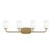 Myhouse Lighting Progress Lighting - P300577-191 - Four Light Bath Vanity - Mack - Brushed Gold