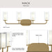 Myhouse Lighting Progress Lighting - P300577-191 - Four Light Bath Vanity - Mack - Brushed Gold