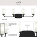 Myhouse Lighting Progress Lighting - P300577-31M - Four Light Bath Vanity - Mack - Matte Black