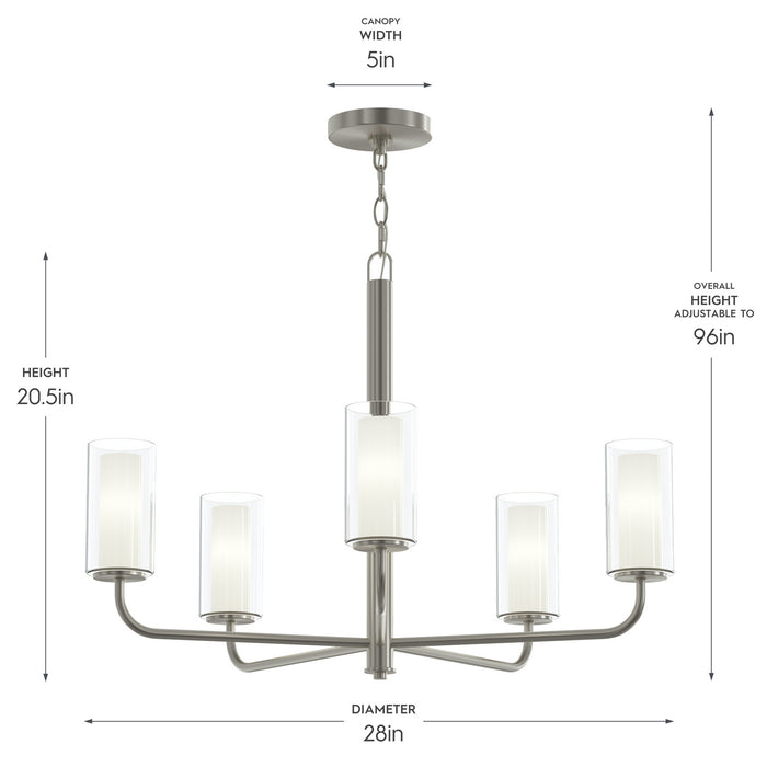 Myhouse Lighting Progress Lighting - P400475-009 - Five Light Chandelier - Mack - Brushed Nickel