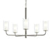 Myhouse Lighting Progress Lighting - P400475-009 - Five Light Chandelier - Mack - Brushed Nickel