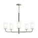 Myhouse Lighting Progress Lighting - P400475-009 - Five Light Chandelier - Mack - Brushed Nickel