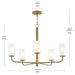 Myhouse Lighting Progress Lighting - P400475-191 - Five Light Chandelier - Mack - Brushed Gold