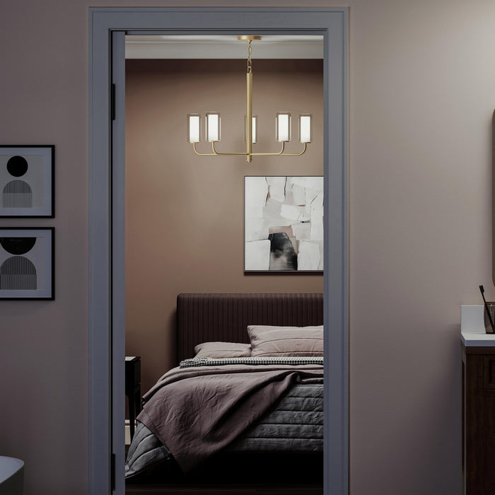 Myhouse Lighting Progress Lighting - P400475-191 - Five Light Chandelier - Mack - Brushed Gold