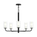 Myhouse Lighting Progress Lighting - P400475-31M - Five Light Chandelier - Mack - Matte Black