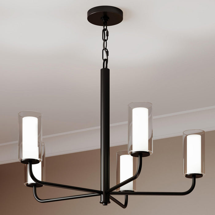 Myhouse Lighting Progress Lighting - P400475-31M - Five Light Chandelier - Mack - Matte Black