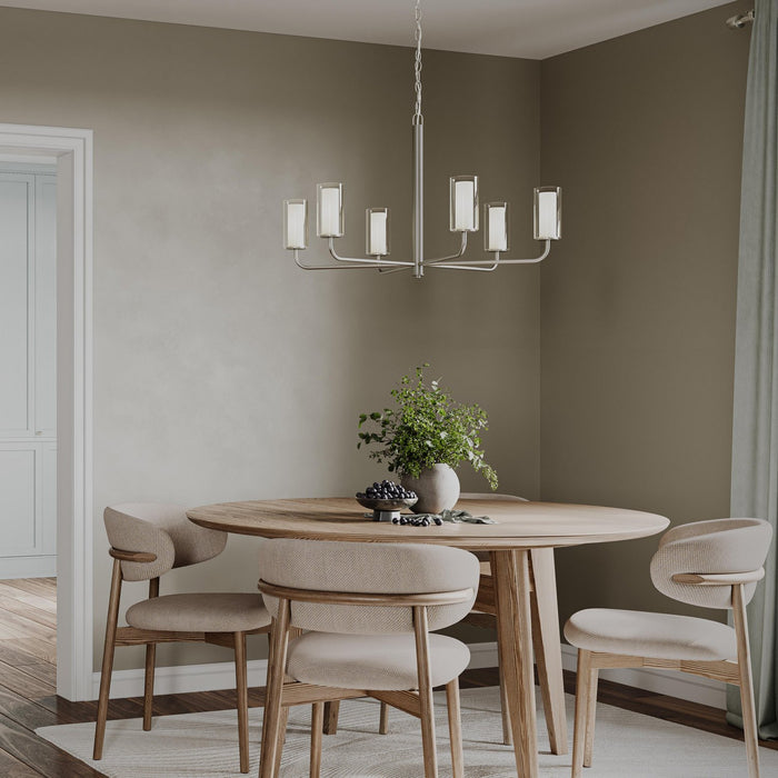 Myhouse Lighting Progress Lighting - P400477-009 - Six Light Chandelier - Mack - Brushed Nickel