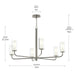 Myhouse Lighting Progress Lighting - P400477-009 - Six Light Chandelier - Mack - Brushed Nickel