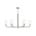 Myhouse Lighting Progress Lighting - P400477-009 - Six Light Chandelier - Mack - Brushed Nickel