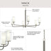 Myhouse Lighting Progress Lighting - P400477-009 - Six Light Chandelier - Mack - Brushed Nickel