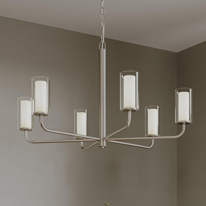 Myhouse Lighting Progress Lighting - P400477-009 - Six Light Chandelier - Mack - Brushed Nickel