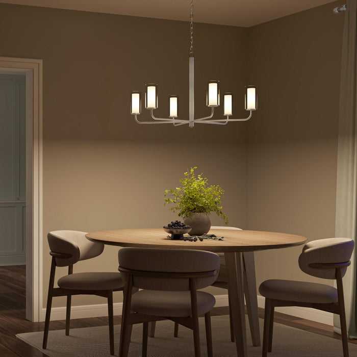 Myhouse Lighting Progress Lighting - P400477-009 - Six Light Chandelier - Mack - Brushed Nickel