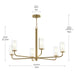 Myhouse Lighting Progress Lighting - P400477-191 - Six Light Chandelier - Mack - Brushed Gold
