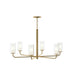 Myhouse Lighting Progress Lighting - P400477-191 - Six Light Chandelier - Mack - Brushed Gold