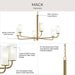 Myhouse Lighting Progress Lighting - P400477-191 - Six Light Chandelier - Mack - Brushed Gold