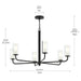 Myhouse Lighting Progress Lighting - P400477-31M - Six Light Chandelier - Mack - Matte Black