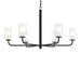 Myhouse Lighting Progress Lighting - P400477-31M - Six Light Chandelier - Mack - Matte Black