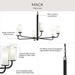 Myhouse Lighting Progress Lighting - P400477-31M - Six Light Chandelier - Mack - Matte Black