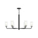 Myhouse Lighting Progress Lighting - P400477-31M - Six Light Chandelier - Mack - Matte Black