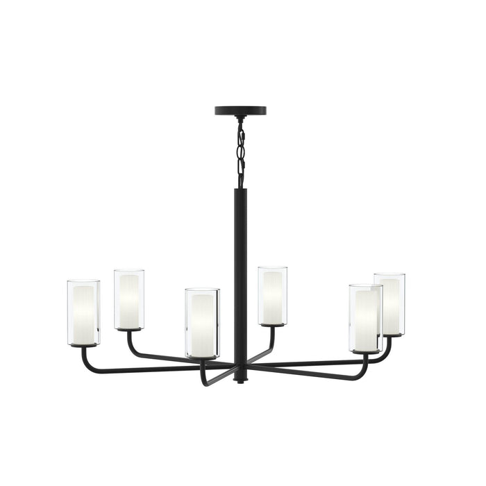 Myhouse Lighting Progress Lighting - P400477-31M - Six Light Chandelier - Mack - Matte Black