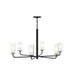 Myhouse Lighting Progress Lighting - P400477-31M - Six Light Chandelier - Mack - Matte Black