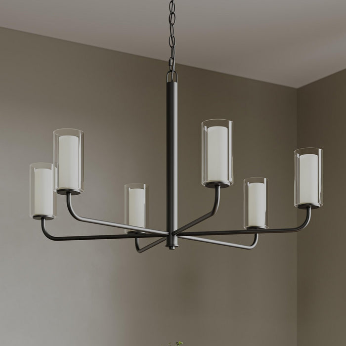 Myhouse Lighting Progress Lighting - P400477-31M - Six Light Chandelier - Mack - Matte Black