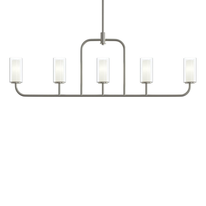 Myhouse Lighting Progress Lighting - P400476-009 - Five Light Linear Chandelier - Mack - Brushed Nickel
